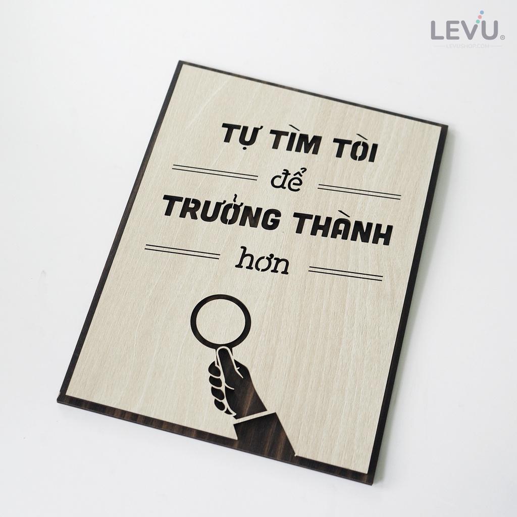 Tranh phòng học LEVU LV047 "Tự tìm tòi để trưởng thành hơn"