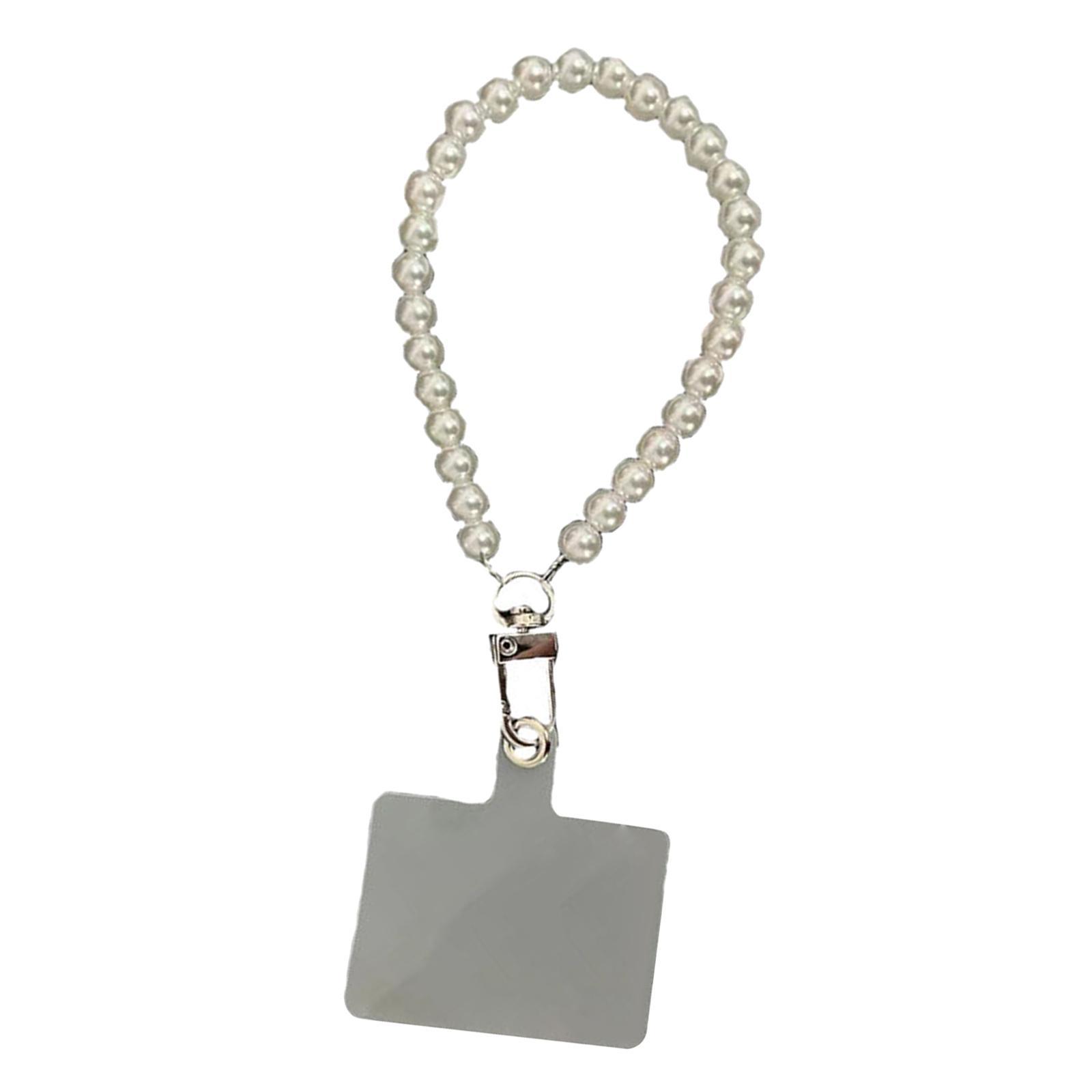 Beaded Phone Chain with Phone Gasket Cute Detachable Phone Lanyard for Women