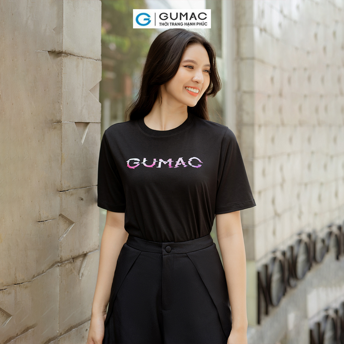 Áo thun nữ in Gumac trẻ trung năng động thời trang GUMAC ATD06067