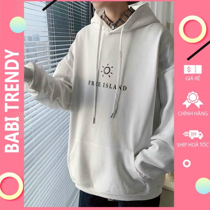 Áo hoodie nam nữ áo khoác FREE ISLAND unisex nỉ phong cách ovesize siêu đẹp Form Rộng – ST16 - babitrendy