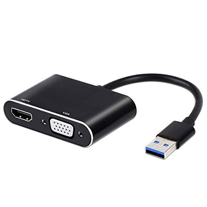 Cáp chuyển USB 3.0 ra HDMI và VGA cùng lúc- UTHV673 cho máy tính window 7/8/10