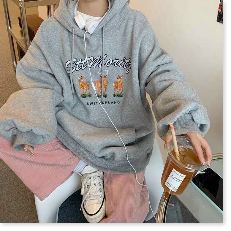 ÁO KHOÁC NỮ HOODIES FORM RỘNG