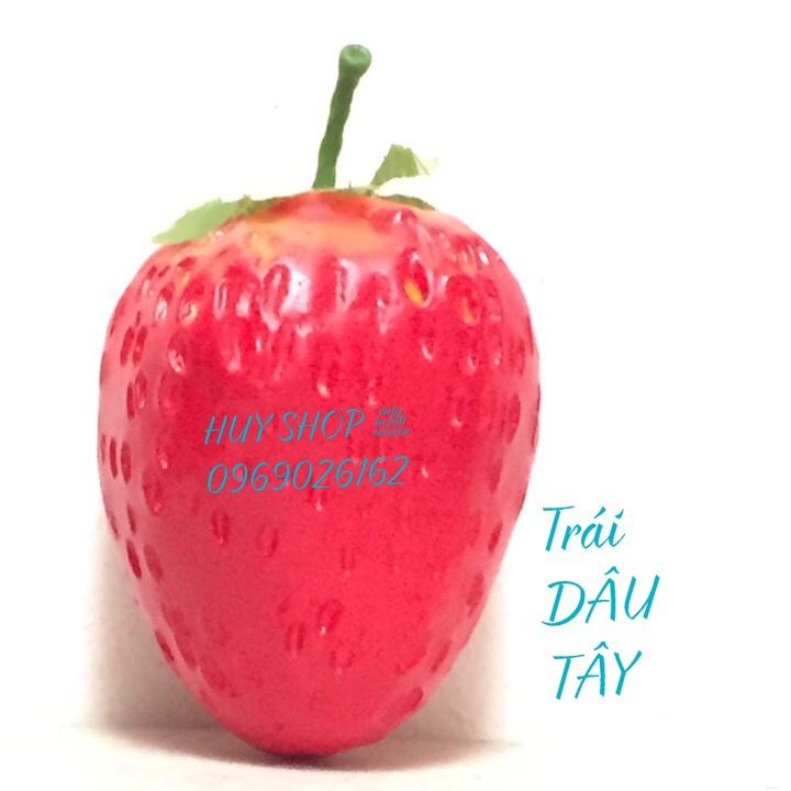 1 Trái DÂU TÂY nhân tạo - Trái Cây giả