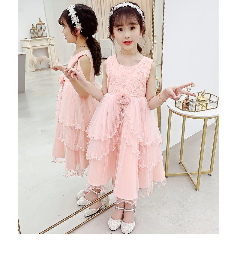 DONGSHOP Cô gái mùa hè đầm 2023 trẻ em tây mùa hè đầm công chúa váy cô gái mùa hè đầm