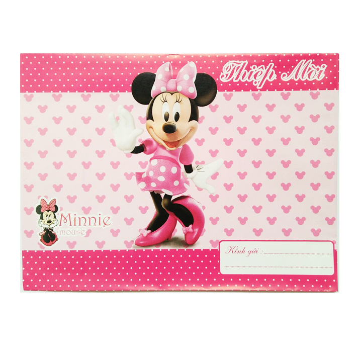 Combo 10 thiệp mời sinh nhật Minnie