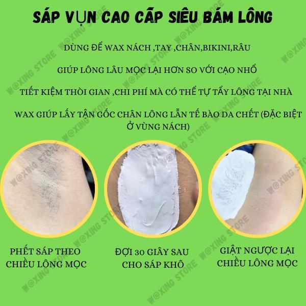 (Hũ 200G,300G,400G Sáp Vụn Nấu Siêu Nhanh) Sáp Wax Lông Nóng Dạng Vụn Nhuyễn Siêu Bám Lông