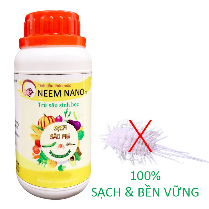 VƯỜN SINH THÁI chăm sóc cây trồng - Thuốc trừ sâu sinh học neem nano - Sạch nhện đỏ, bọ trĩ, rầy rệp - Chiết xuất 100% Thiên Nhiên