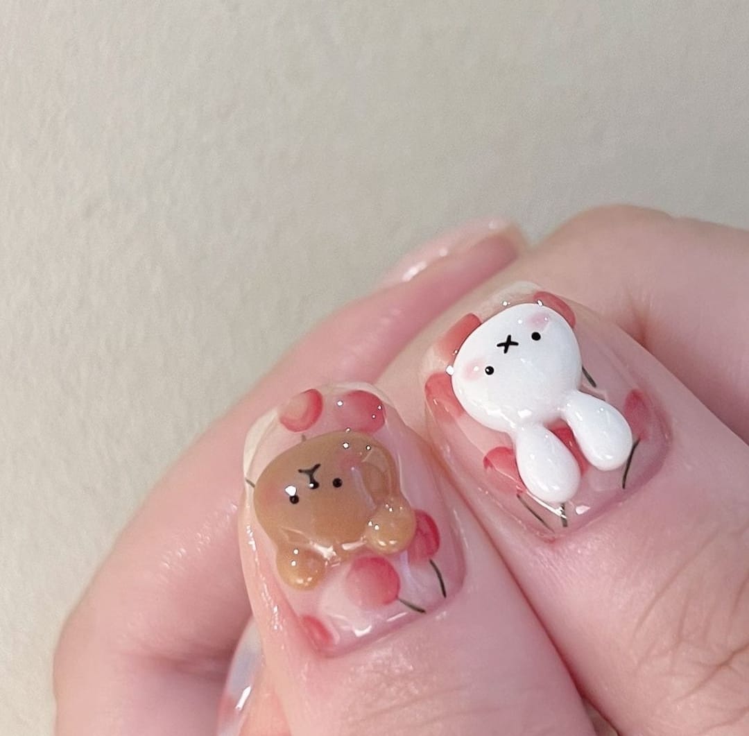 Gel nặn hoạt hình , nặn hoa, tạo hình trên móng tay làm nail