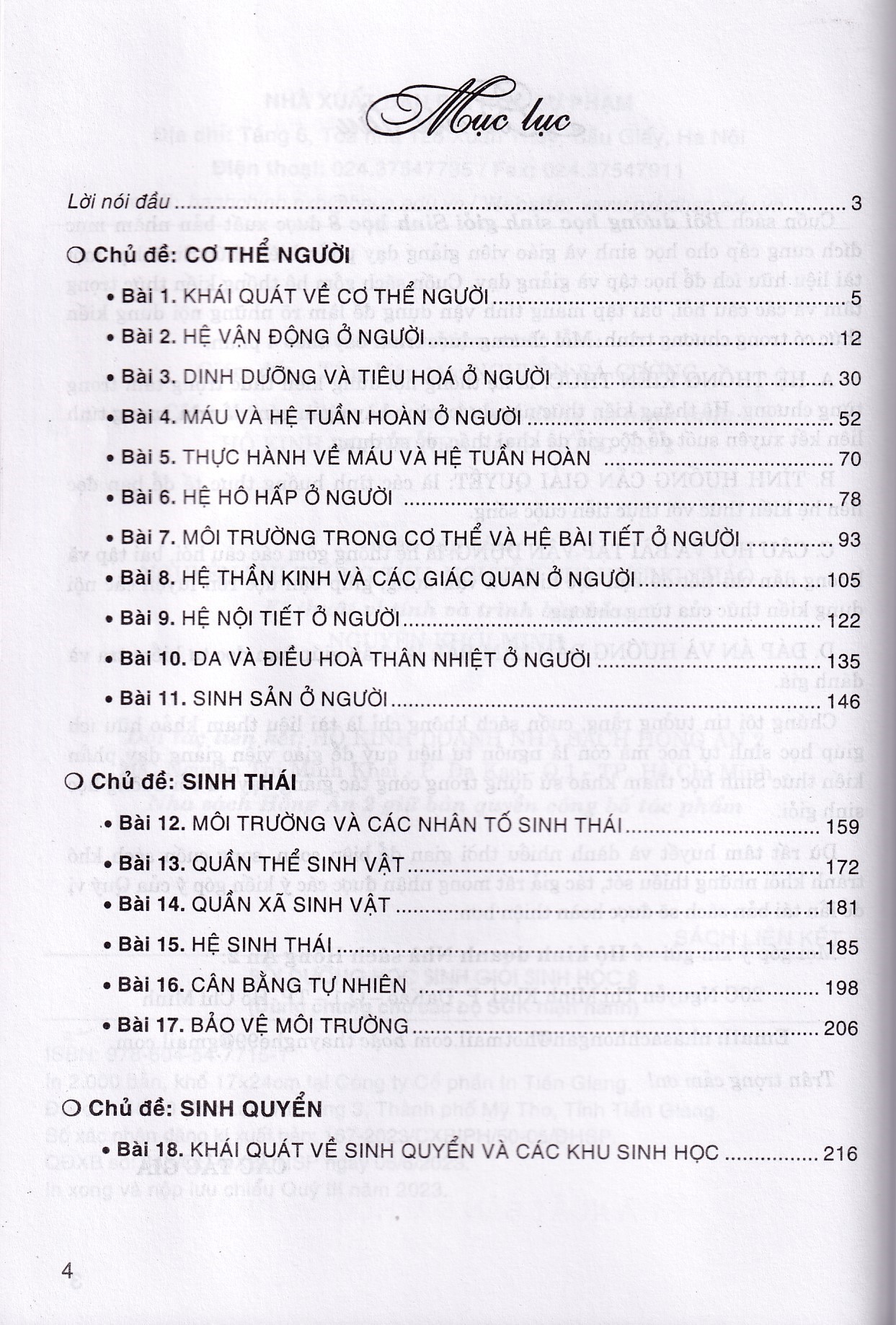 Bồi dưỡng học sinh giỏi Sinh học 8 (Dùng chung các bộ SGK)