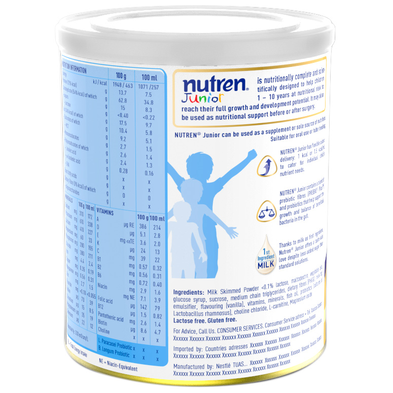 Sản phẩm dinh dưỡng y học Nutren Junior cho trẻ từ 1-12 tuổi 850g tăng trưởng 3 chuẩn: Thế chất, Đề kháng, Tư duy - Tặng balo con hổ