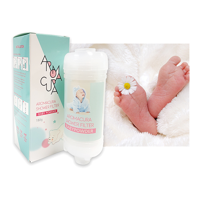 Lõi lọc nước vòi sen Vitamin C Aromacura Shower Filter Korea - Hương Phấn em bé (Baby Powder)