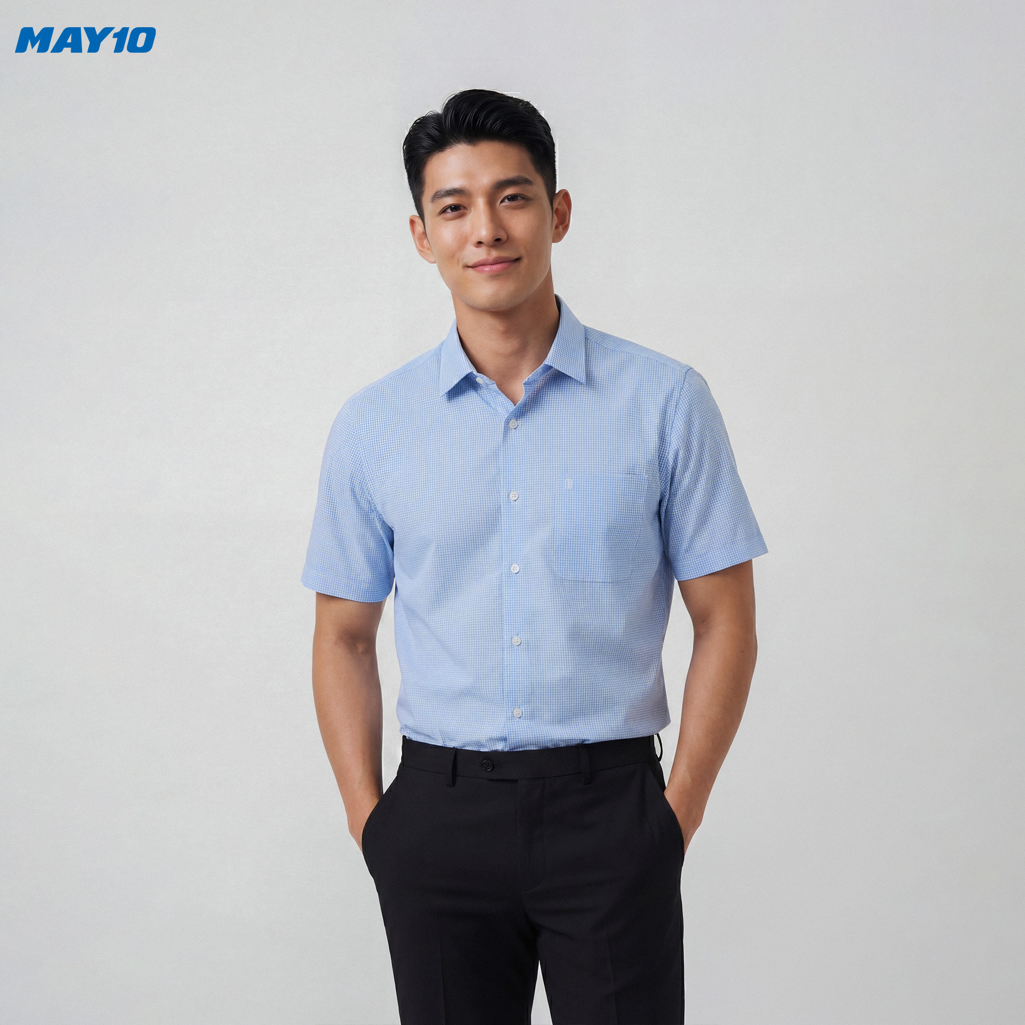 Áo Sơ mi nam cộc tay May 10 form RegularFit mã 010126012 15