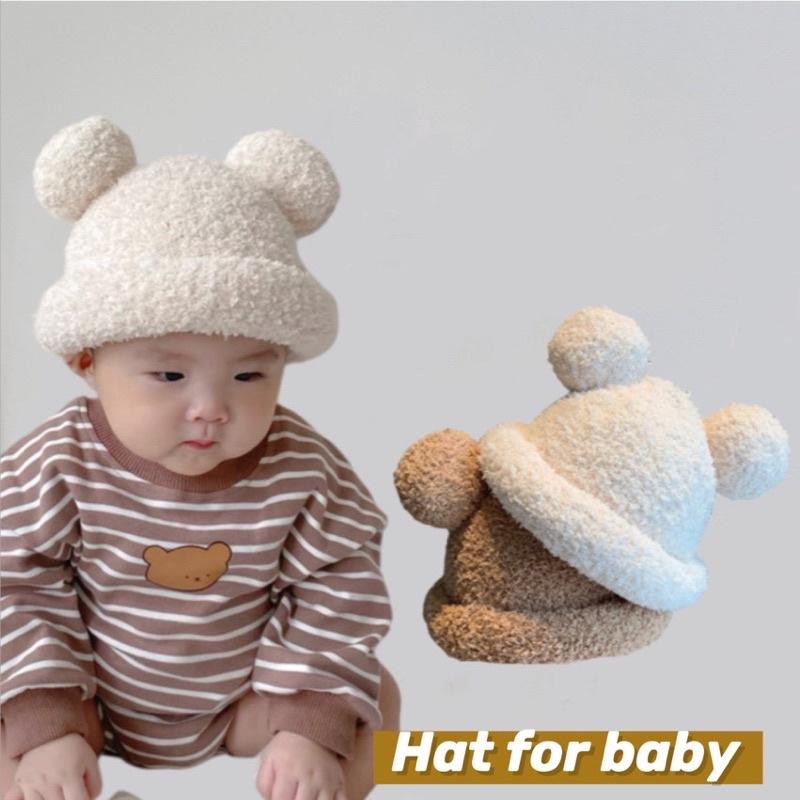 Mũ nón len kiểu chú Gấu cho bé 1Y - 4Y M822