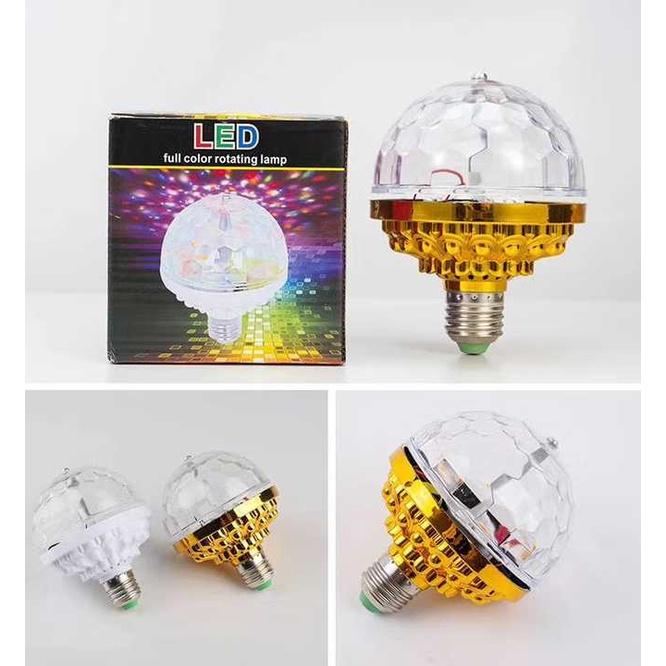 Đèn Led Xoay 7 Màu, Đèn Quẩy Bar Mini Tặng Đuôi Đèn Có Con Tắc