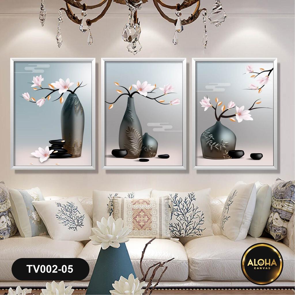 MUA 1 TẶNG 1 Bộ 3 Tranh Treo Tường Phòng Làm Việc Khung Gỗ Tranh Phòng Ăn Phòng Ngủ Phòng Bếp Phòng Khách