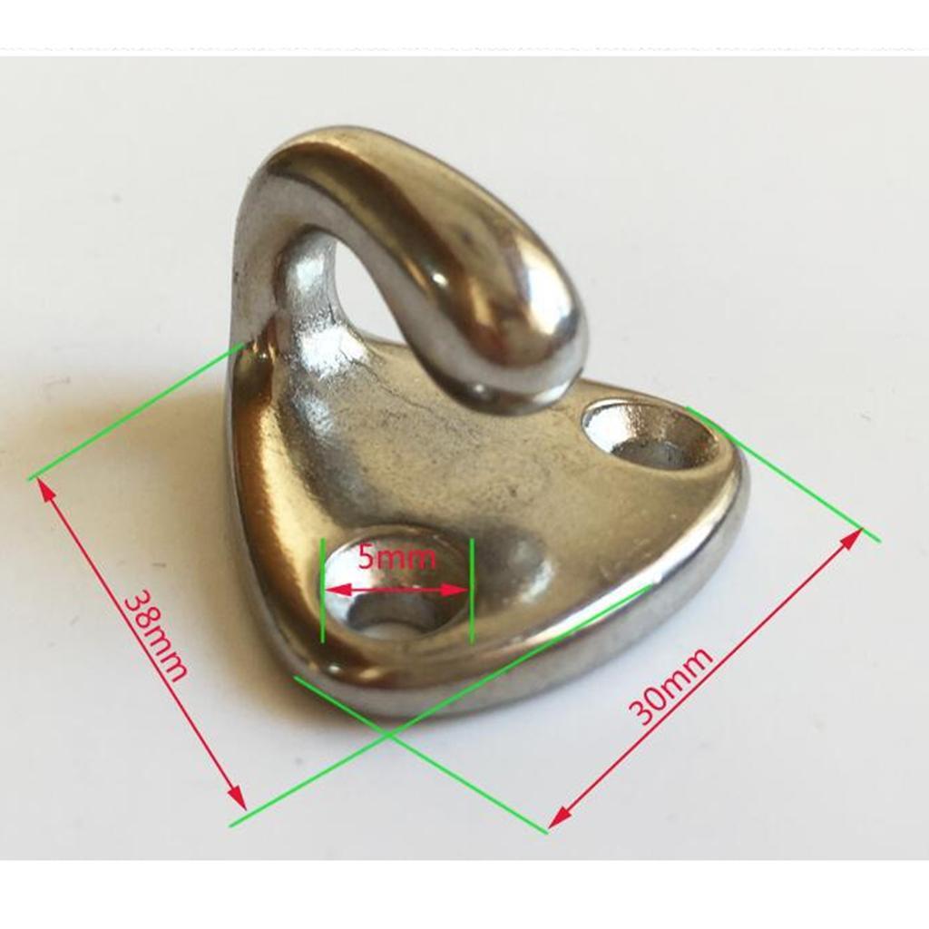 2pcs Marine Grade Stainless Steel Boat Hook Coat and Hat Hook Wall Mount