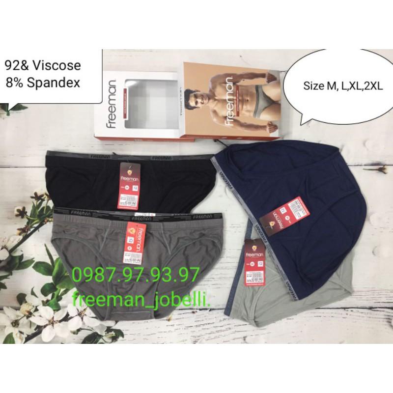 Quần lót cotton lụa 2 lưng Freeman 6043 siêu mát lạnh,kháng khuẩn