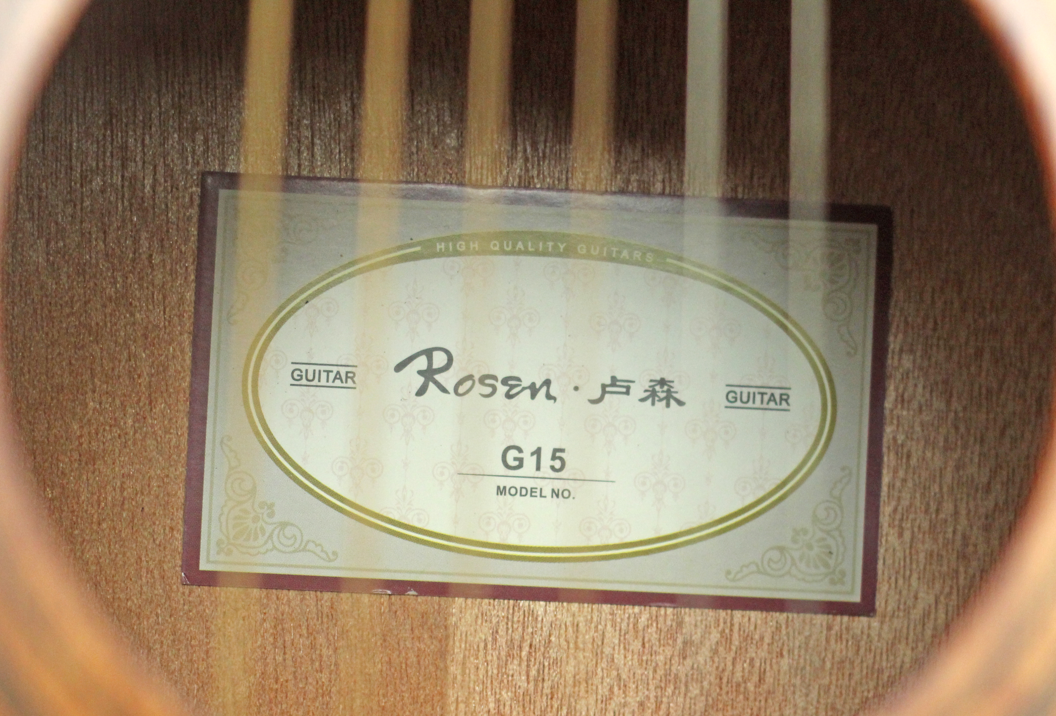 Đàn Guitar Acoustic Rosen Vàng G15 (Solid Top) - Màu Vàng, Size 41 , Âm Thanh Tốt