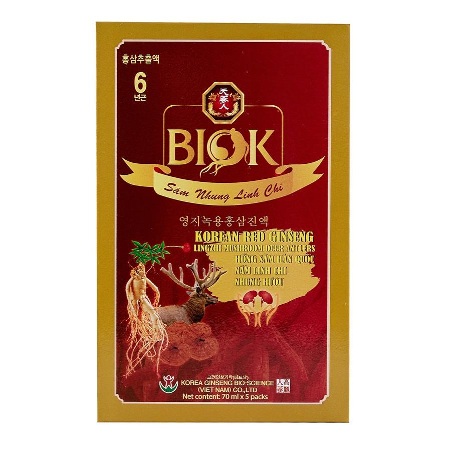 Nước Uống Sâm Nhung Linh Chi Hàn Quốc Biok