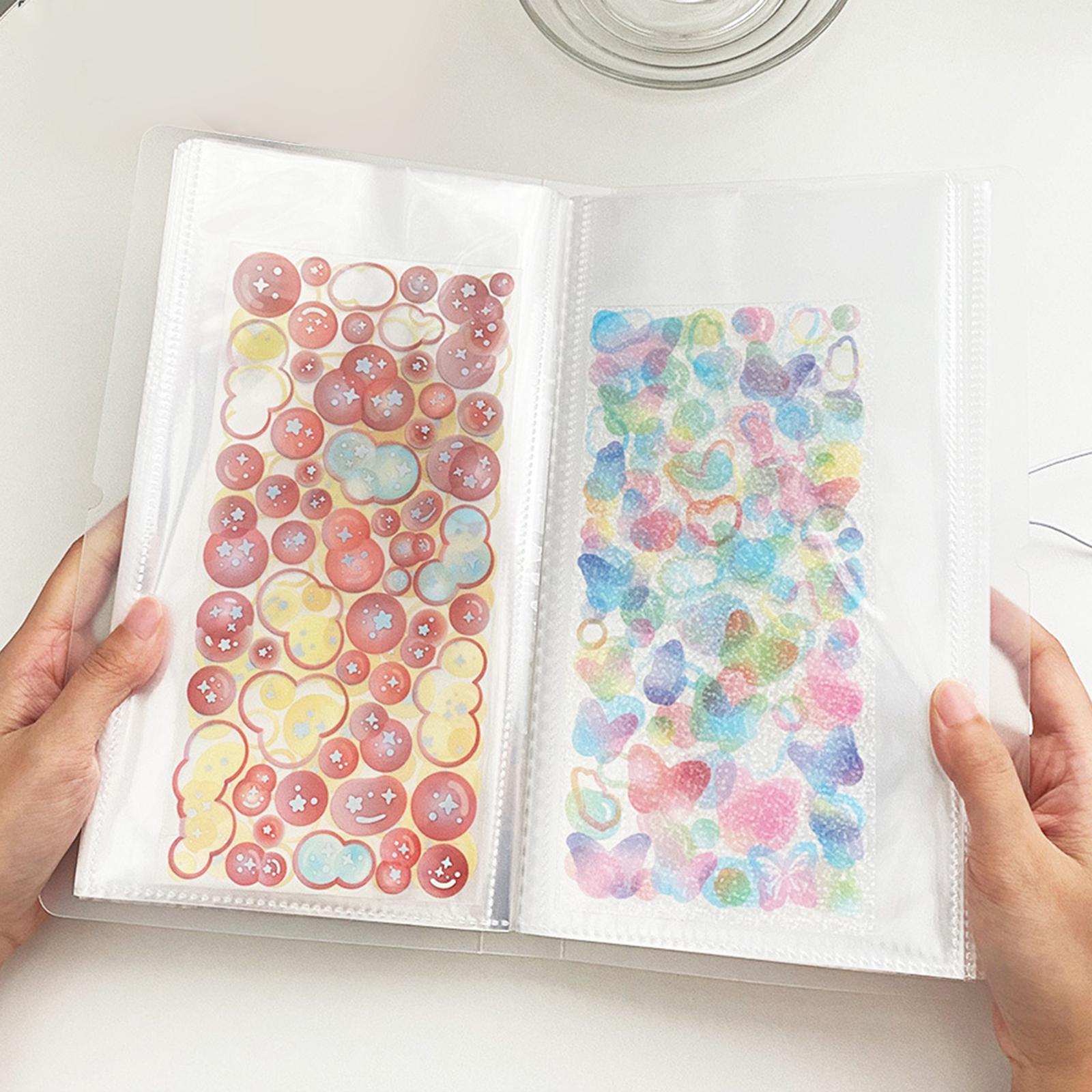 Portable Sticker Storage Book Holder Photo Album Pocket 26.4x14.1cm