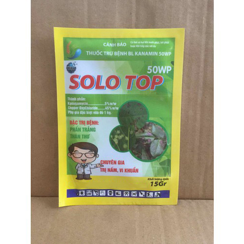 SOLO TOP 50WP - Thuốc trừ bệnh thán thư - kháng nấm phấn trắng cho hoa Hồng - hoa kiểng và cây trồng