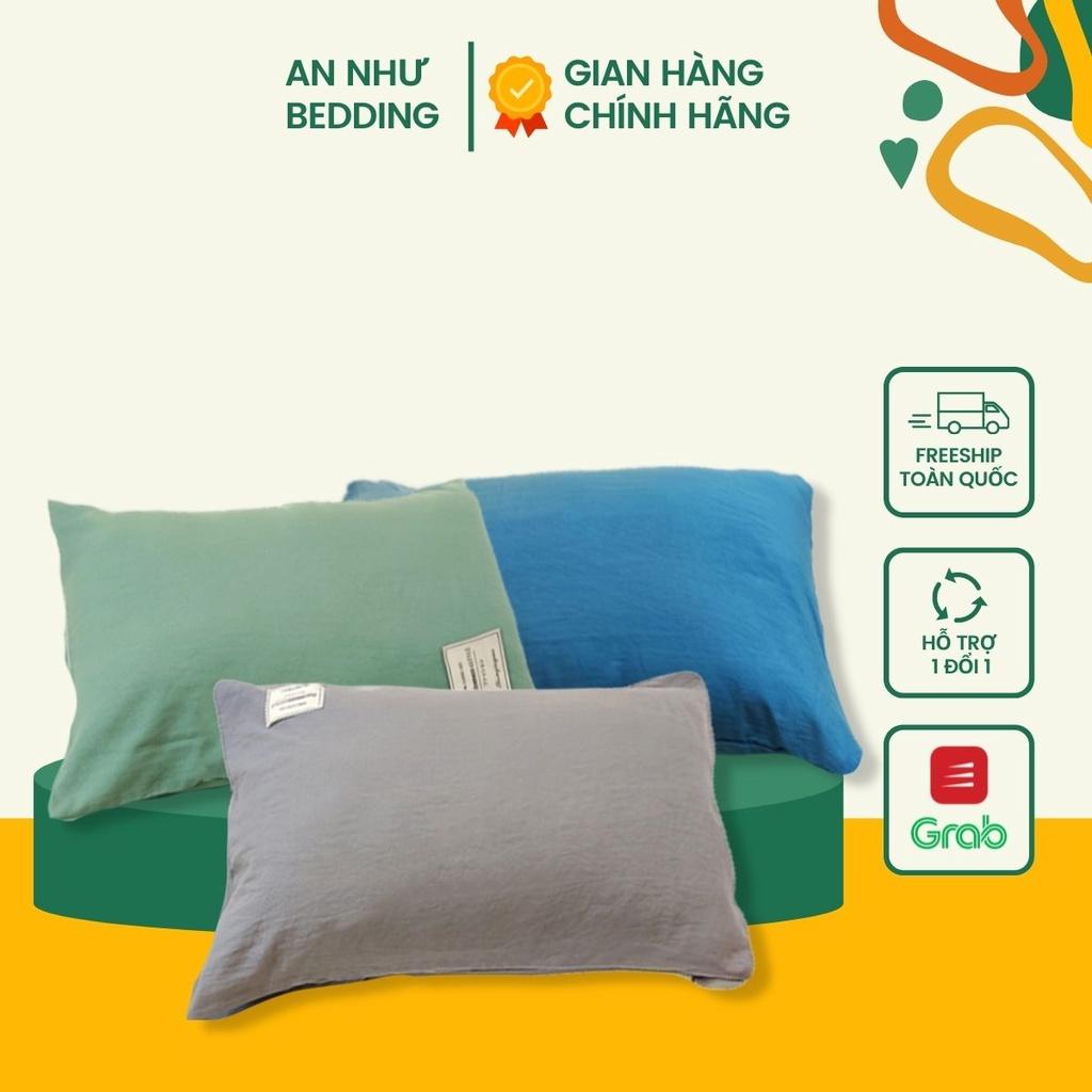 Vỏ gối nằm 45x65 vỏ gối, bao gối cotton đũi An Như Bedding