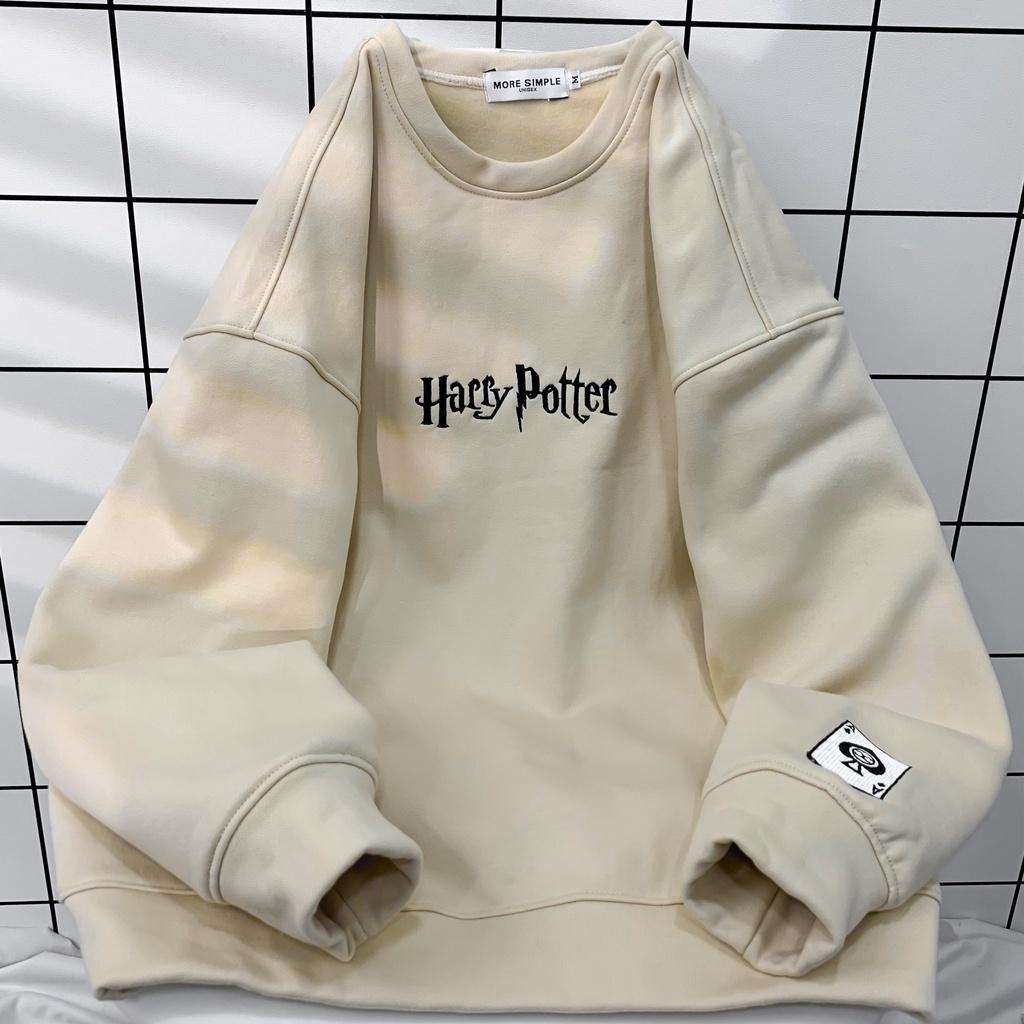 Áo Sweater Nữ Form Rộng Potter Vải Nỉ Bông Phong Cách Ulzzang