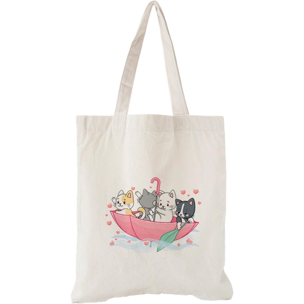 Túi vải Canvas Trương Gia Túi Vải - Túi Canvas bộ sưu tập Animal Cute nhiều kích thước - Animal 08