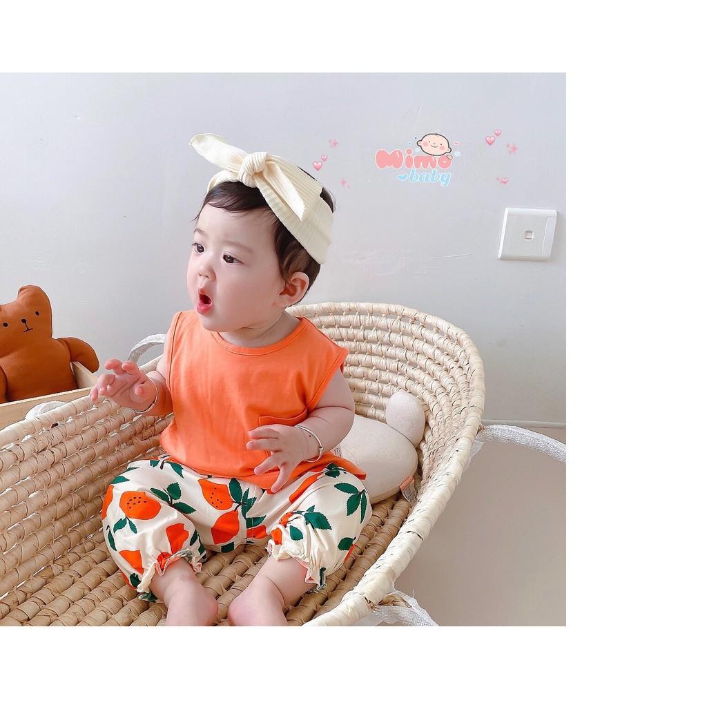 Bộ áo ba lỗ quần đũi hoa quả cho bé (8-18kg)