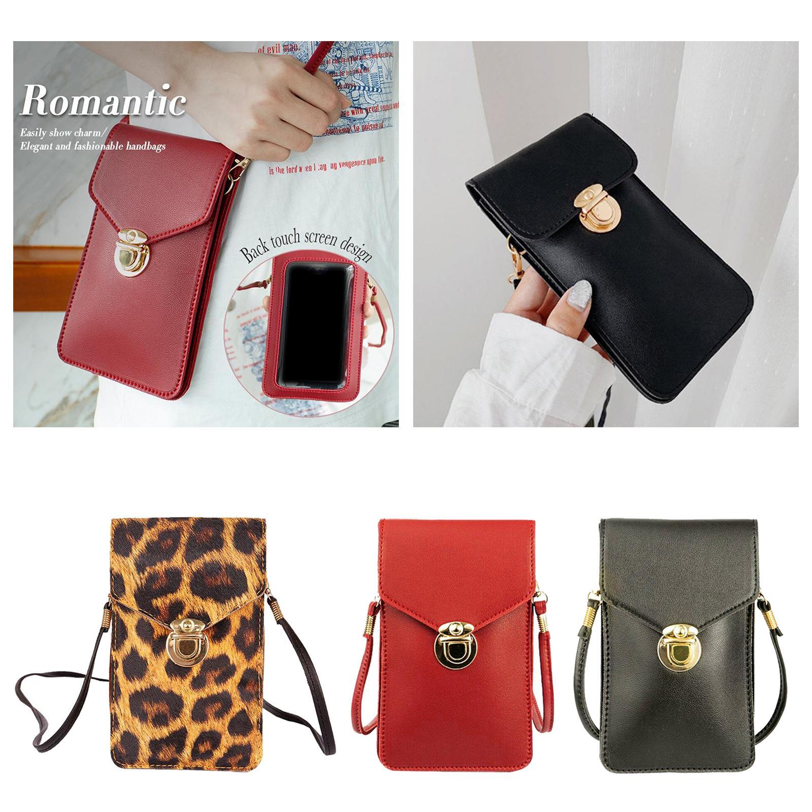 Women Crossbody Shoulder Bag Touch Screen Phone Purse Wallet Case Red