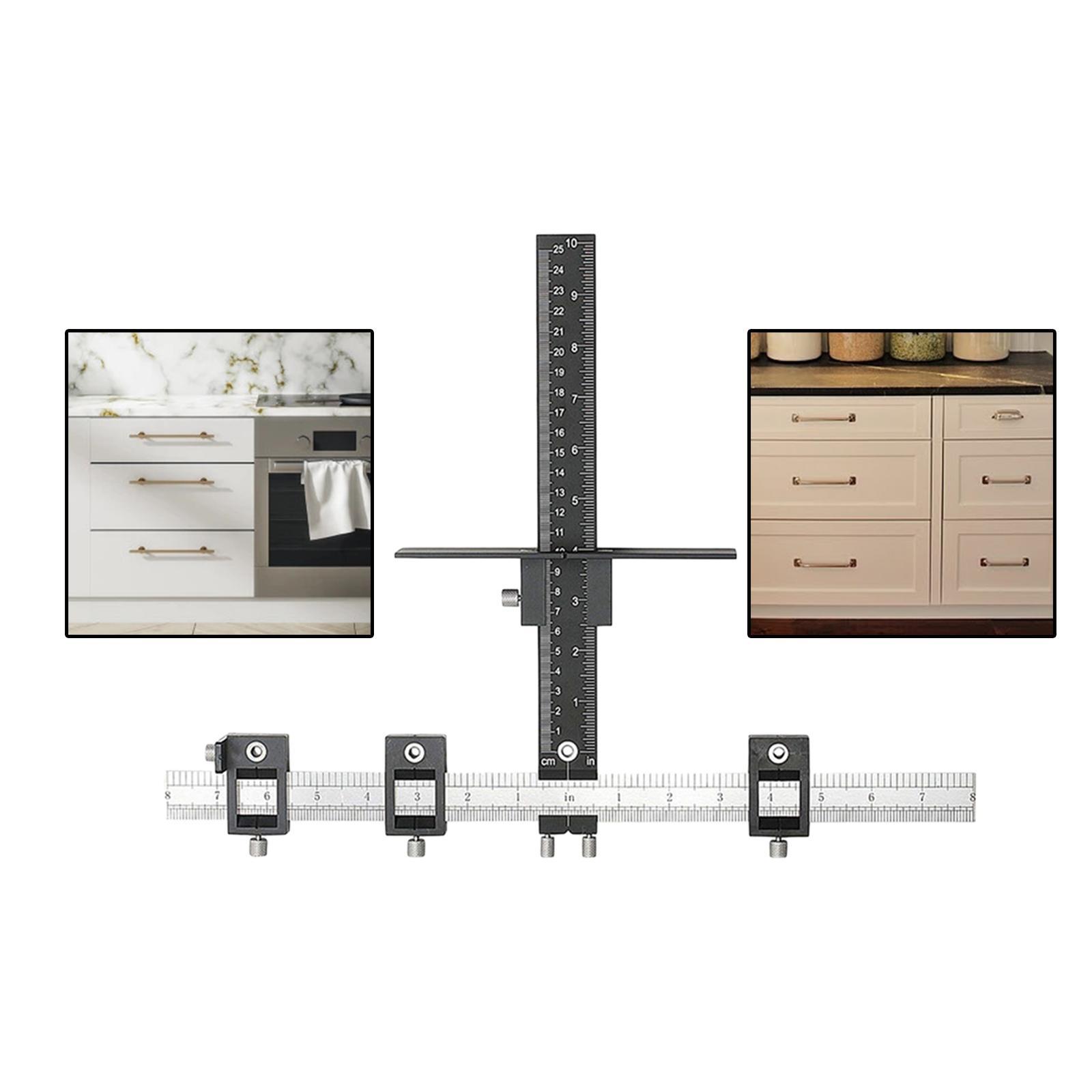 Punch Locator Cabinet Hardware Jig for Handles and Knobs On Doors