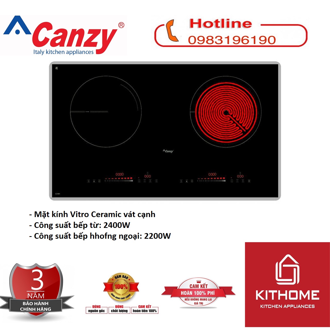 Bếp Điện Từ Canzy CZ-08H  chính hãng