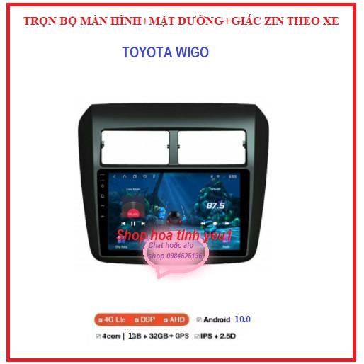 Màn hình ô tô dvd android 9 inch dùng Sim4G hoặc kết nối-phát Wifi theo xe TOYOTA WIGO