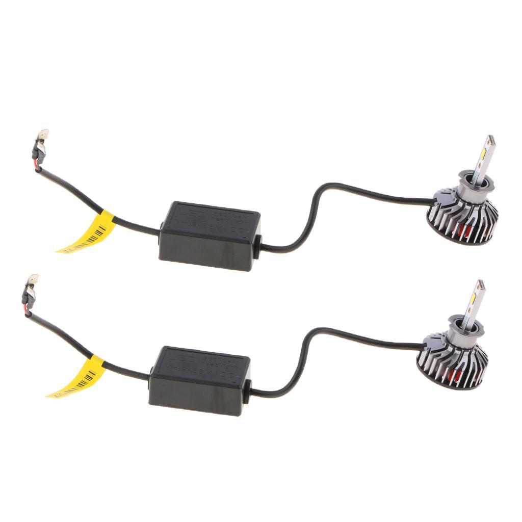 2X H3 3-color 6000K 3000K 4300K MINI LED Headlight Replacement Conversion Kit