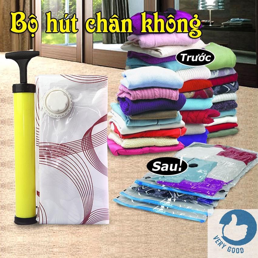 Bộ 8 túi hút chân không đựng chăn màn kèm bơm tay tiện dụng