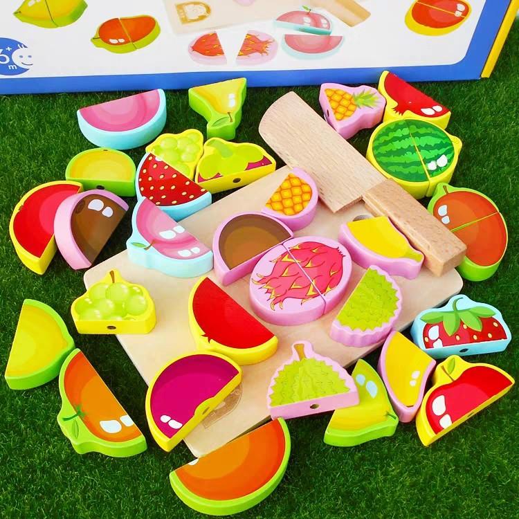 Bộ cắt hoa quả nam châm cho bé hàng xuất khẩu Nhật, đồ chơi cắt hoa quả cho bé
