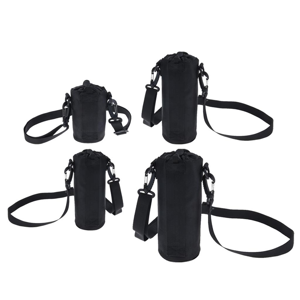 Oxford Sports Water Bottle Sleeve Holder Bag Shoulder Strap Pouch