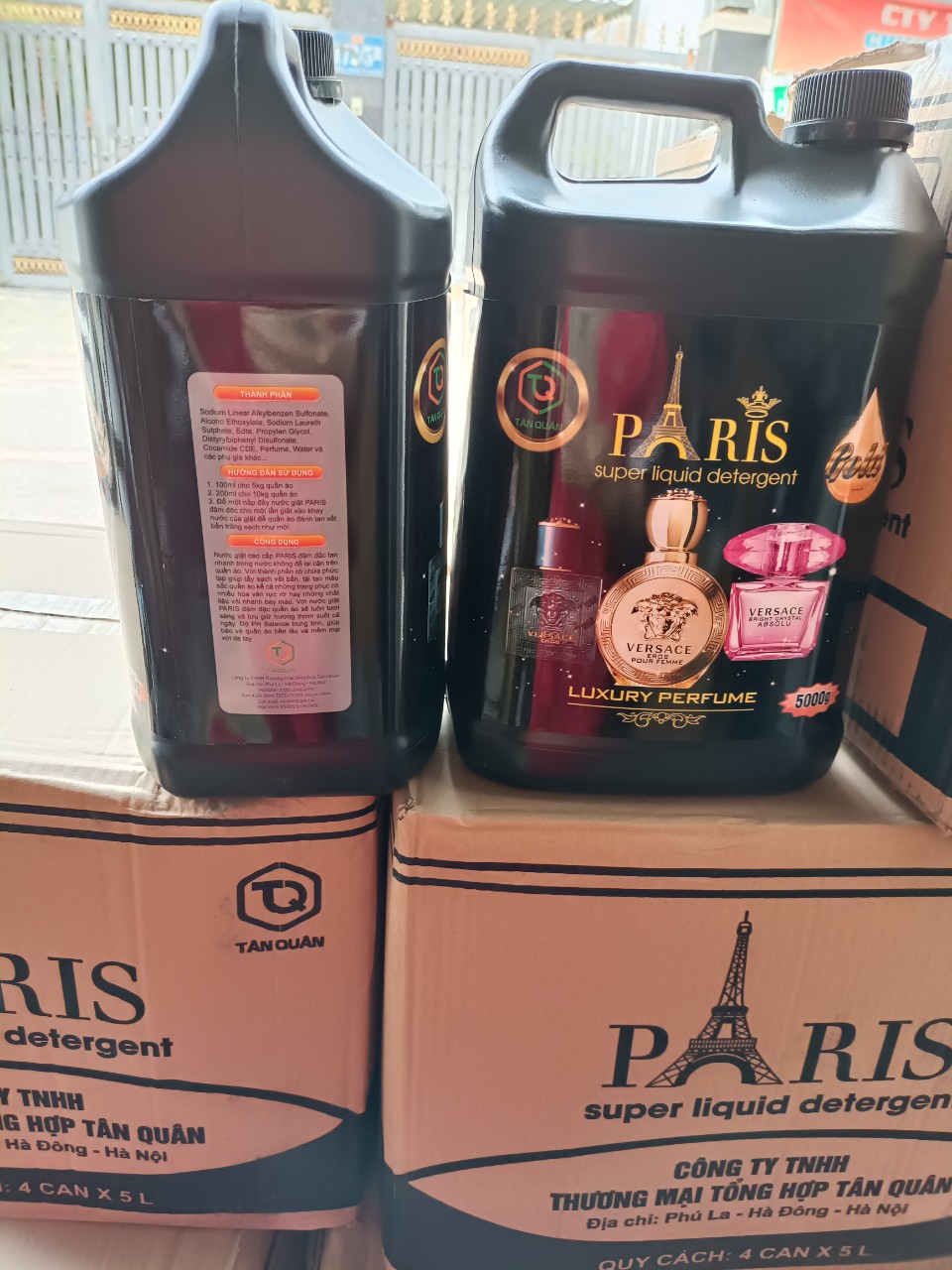 Nước giặt paris 5 lít. - comno 2 can