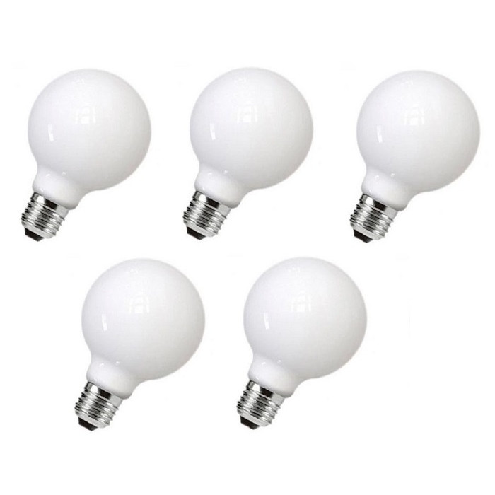 Bộ 5 bóng đèn Led thủy tinh đục G60 5w đui E27