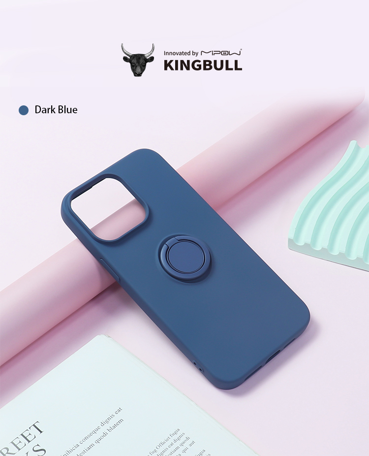 Ốp lưng Silicon Mipow Ring Holder Đế Quay Vòng Nhẫn Kim Loại TPU & PU Leather Dành Cho iPhone 15 Pro Max Hàng Chính Hãng