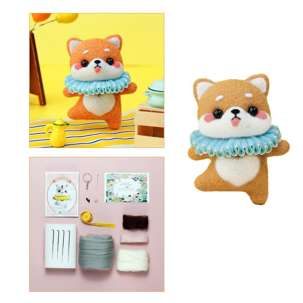 DIY  Felting Kit Felt Animals Wool Felt Tools and Foam Mat