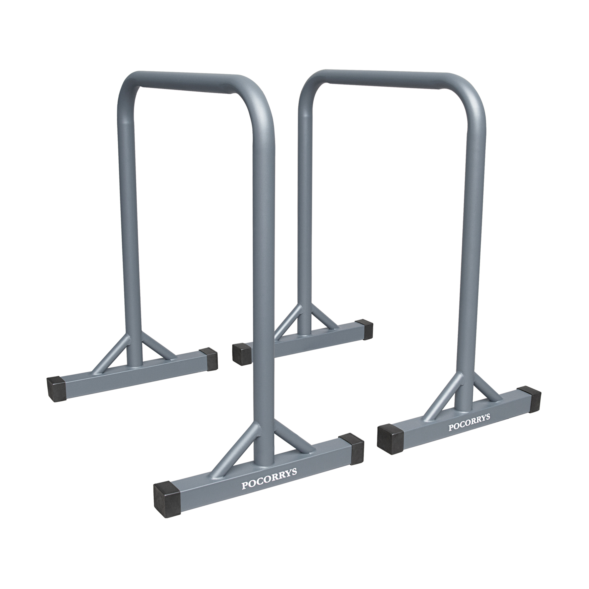 Xà kép Parallettes Dip cao 90cm, Pocorrys PAD-02, Màu ghi