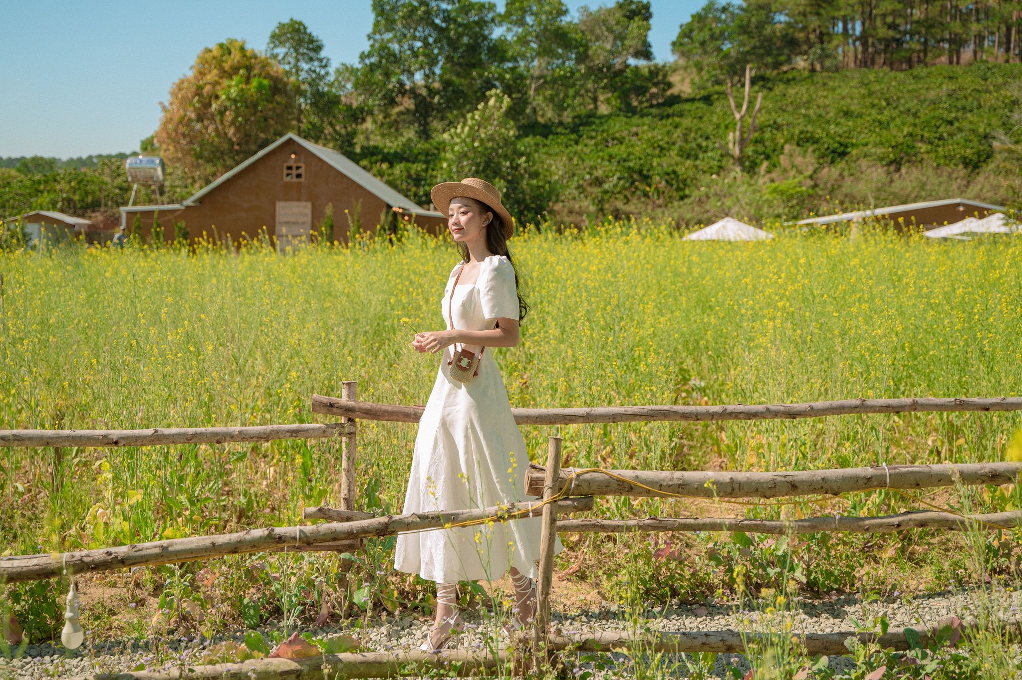 OLV - Đầm Nina Square Neck Dress