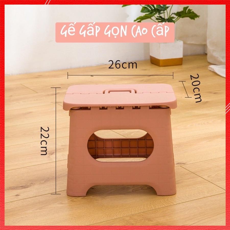 Ghế Đẩu Nhựa Gấp Gọn Chất Liệu Siêu Bền Trước Tác Động Của Môi Trường Kích Thước 21x17x18cm