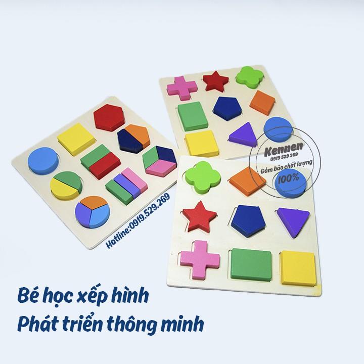 Bộ xếp khối montessori bé từ 1-3 tuổi