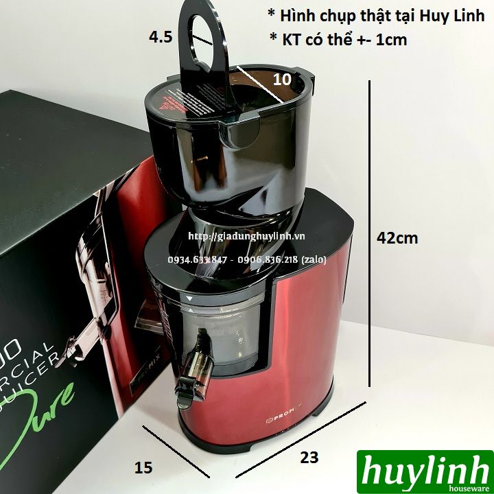 Máy Ép Hoa Quả Chậm Cao Cấp Nhãn Hiệu Promix PM-800 Ép Và Giữ Nguyên Chất Dinh Dưỡng