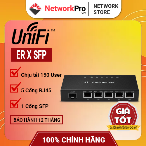 Router Ubiquiti EdgeRouter X SFP có cổng quang | Hàng Chính Hãng