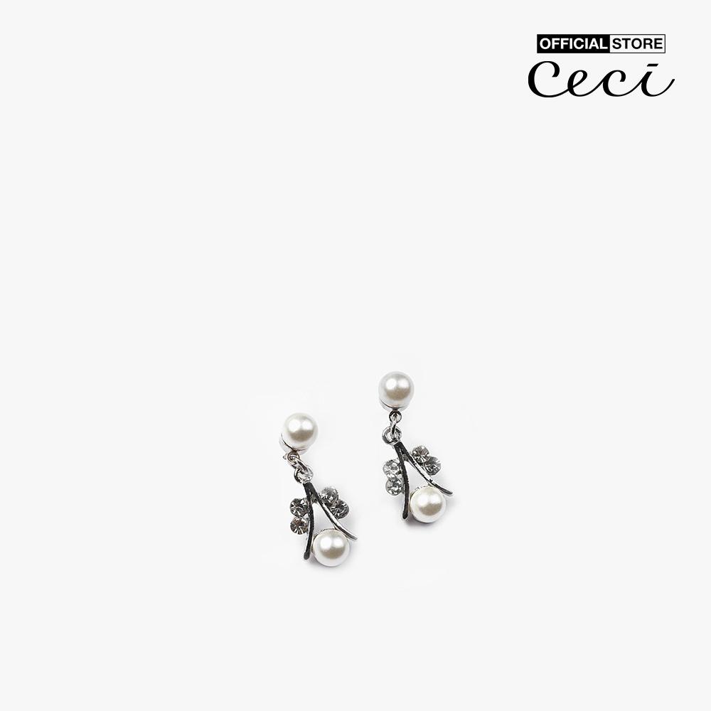 CECI - Bộ 3 món trang sức nữ đính đá và ngọc trai thiết kế độc đáo CC15-01000002