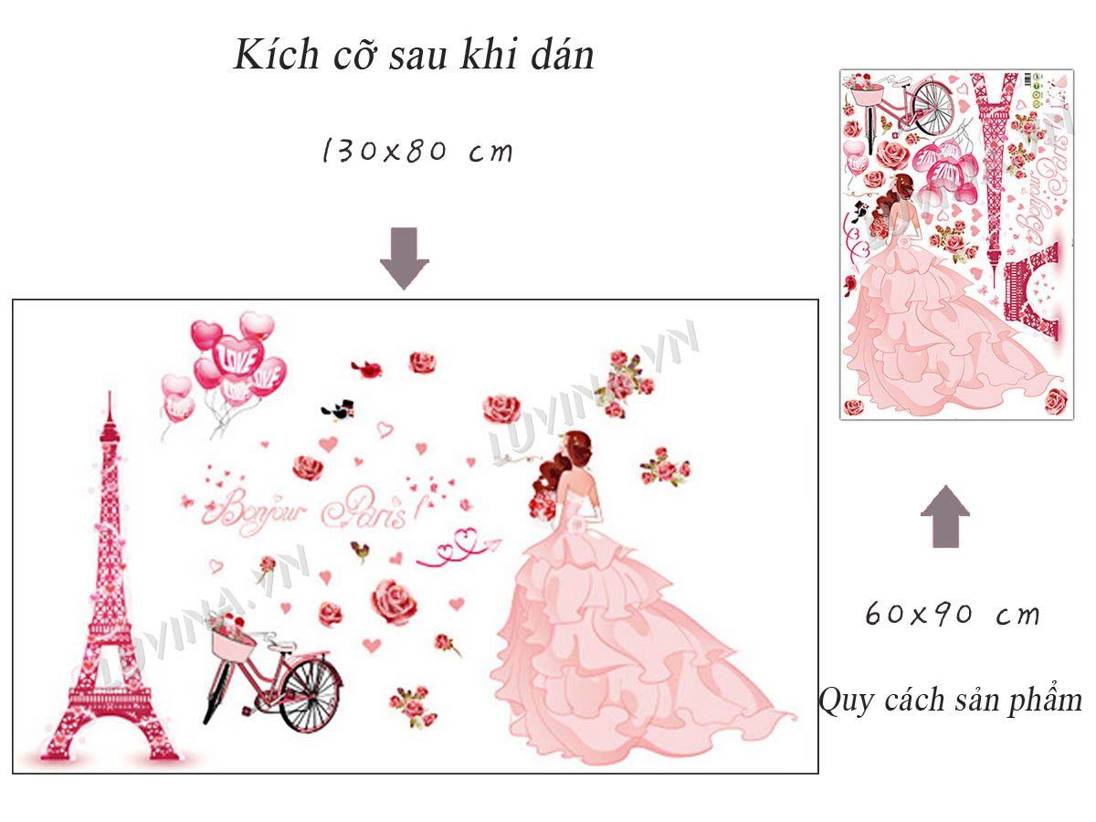 DECAL DÁN TƯỜNG DÂY LEO TRÁI TIM PHOTO VÀ CÔ DÂU