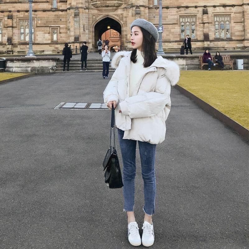 Áo phao ,áo khoác đại hàn siêu ấm kèm mũ lông hàng cao cấp